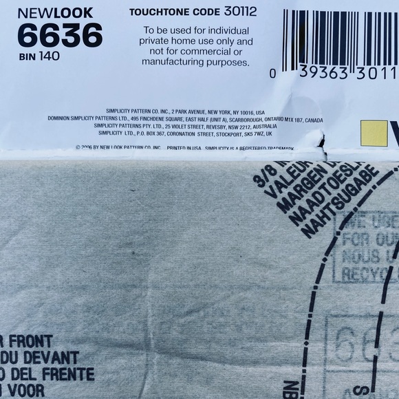 New Look 6636 Baby sewing pattern 2006 never used - Picture 2 of 6